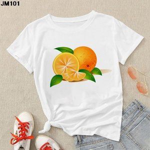 Harajuku Women's Tshirt Fashion Fruit Strawberry Print Female T shirt Spring